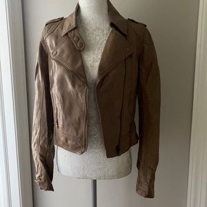 Faux Leather Jacket, Small, barIII